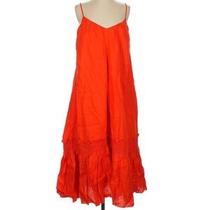 100% linen beautiful red dress